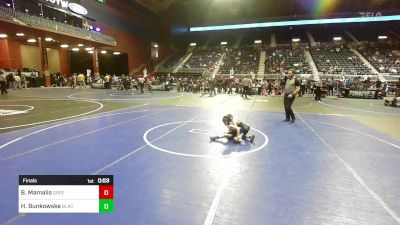 40 lbs Final - Barrett Mamalis, Green River Grapplers vs Hudson Bunkowske, Black Hills Academy