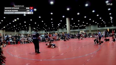 77 lbs Semis & 1st Wb (8 Team) - Brynlee Dupree, AR- 15 Pink vs Jeniveve Sprague, Mat Clash Beast Mode