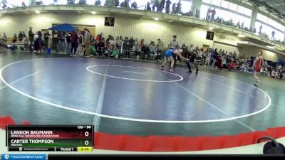 98 lbs Cons. Round 6 - Landon Baumann, Roncalli Wrestling Foundation vs Carter Thompson, Indiana