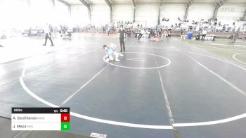 65 lbs 2nd Place - Anthony Santillanes, Ranch Hand Wrestling vs Jose Mejia, Mini Avengers