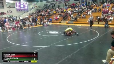 113 lbs 2nd Wrestleback (16 Team) - Zykhi Sistruck, Perry vs Cason Edge, Whitewater