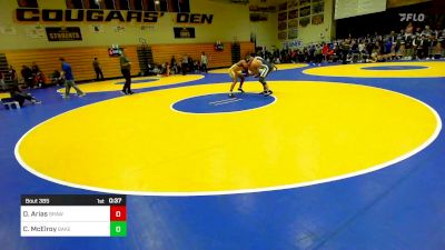 135 lbs Consi Of 16 #1 - Diego Arias, Brawley vs Caleb McElroy, Bakersfield