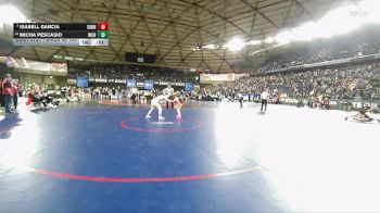 Girls 4A 120 lbs Cons. Round 5 - Isabell Garcia, Sunnyside (Girls) vs Micha Pescasio, Richland (Girls)