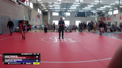 78 lbs Quarterfinal - Jack Francis, Southern Idaho Wrestling Club vs Maddox Edstrom, Upper Valley Aces