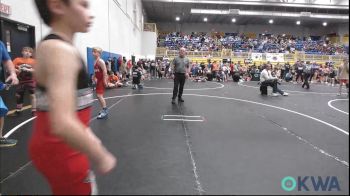 90 lbs Consi Of 8 #2 - Adrian Arteaga, Ponca City Wildcat Wrestling vs James "Tres" Gibbs, Team Guthrie Wrestling