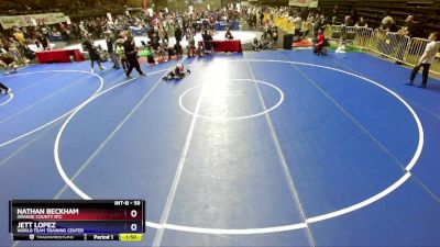 59 lbs Semifinal - Nathan Beckham, Orange County RTC vs Jett Lopez, World Team Training Center