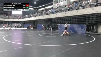105 lbs Quarterfinal - Cooper Boland, York vs Bentley Ficks, Milton