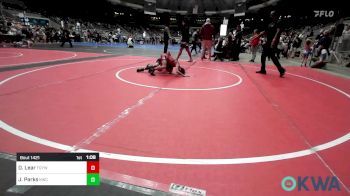 67 lbs Quarterfinal - Drake Lear, Fort Gibson Youth Wrestling vs Jayce Parks, Keystone Wrestling Club