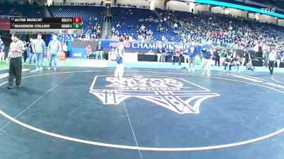 Girls-130 lbs Cons. Round 2 - Alyse Muscat, Berkley (Girls) vs Makenzie Collier, Durand (Girls)
