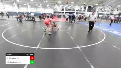 124 lbs Consi Of 4 - Hayden Mirasolo, Red Roots WC vs Quinn Carbone, Doughboys WC
