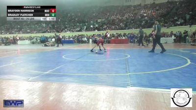 76 lbs Round Of 32 - Brayden Harrison, Mustang Middle School vs Bradley Fletcher, Broken Arrow