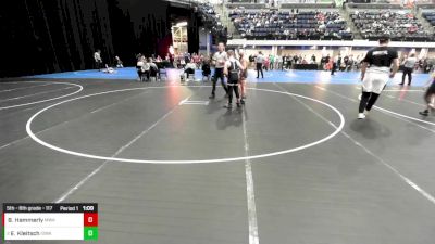 5th - 6th grade - 117 1st Place Match - Brigham Hammerly, Moen Wrestling Academy vs Evan Kleitsch, Iowa