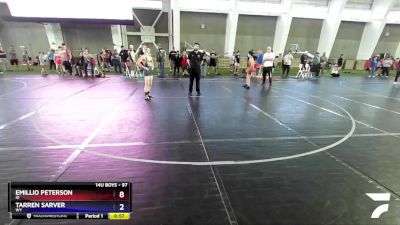 97 lbs Cons. Round 1 - Emillio Peterson, ID vs Tarren Sarver, WY