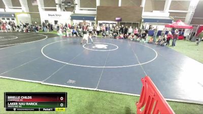 95 lbs Semifinal - Brielle Childs, Champions WC vs Laker Nau Rarick, Westlake WC