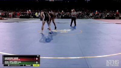 D2-165 lbs Cons. Round 2 - Jackson Sage, Southgate Anderson HS vs Don Spillers Lll, Martin Luther King HS