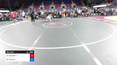 138 lbs Cons 16 #1 - Eren Sement, PA vs Wyatt Hinton, OH