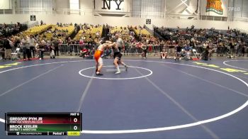 122 lbs Round 1 - Gregory Pym Jr, Penn Yan Wrestling Club vs Brock Keeler, District 3 Wrestling