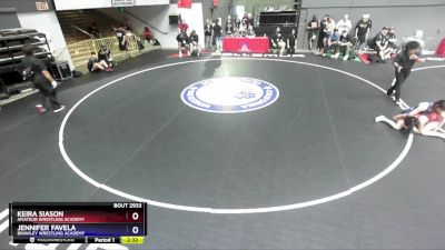 105 lbs Semifinal - Keira Siason, Amateur Wrestling Academy vs Jennifer Favela, Brawley Wrestling Academy