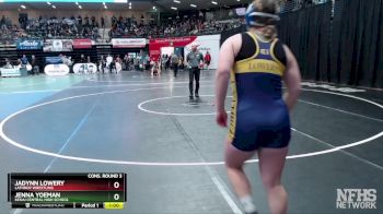 165G Cons. Round 3 - Jadynn Lowery, Lathrop Wrestling vs Jenna Yoeman, Kenai Central High School