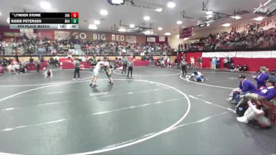 285 lbs 5th Place Match - Rider Petersen, Bonneville vs Lynden Stone, Snake River