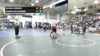 140 lbs Champ. Round 1 - Briana Mendez, San Bernardino vs Haven Van Gorden, Los Osos