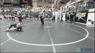 70-73 lbs Rr Rnd 1 - Louden Mills, Cowboy Wrestling Club vs Rivers Tahdooahnippah, Elgin Wrestling