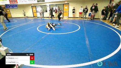 52 lbs Rr Rnd 1 - Kaysen Peters, Dark Cloud Wrestling Club vs Colt Hatfield, Coweta Tiger Wrestling