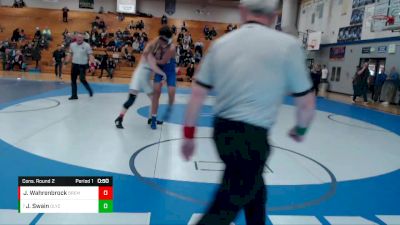 160 lbs Cons. Round 2 - Jeremiah Swain, Olympic vs Jaden Wahrenbrock, Bremerton