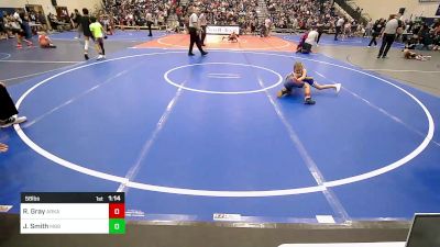 58 lbs Quarterfinal - Reed Gray, Arkansas Warthawgs vs Justine Smith, Mighty Bluebirds