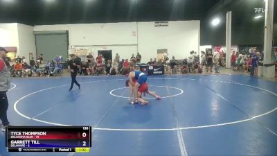 136 lbs Quarters & 1st Wb (16 Team) - Tyce Thompson, Oklahoma Blue vs Garrett Till, Delaware