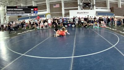 126 lbs Cons. Round 3 - Justus Peregrina, Idaho vs Marcello Calavitta, California