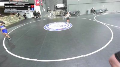 69 lbs Champ. Round 2 - Arya Rogue Gutierrez, Surfside X Wrestling vs Alexa Toledo, Wright Wrestling Academy