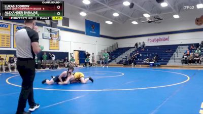 149 lbs Champ - Round 1 (16 Team) - Lukas Zodrow, Cloud County Community College vs Alexander Barajas, Big Bend Community College