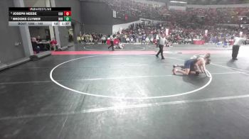 140 lbs Quarterfinal - Brooks Clymer, Hudson vs Joseph Neese, Cedar Grove/Belgium