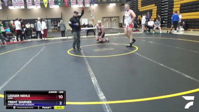 285 lbs Semifinal - Ledger Nehls, Iowa vs Trent Warner, Moen Wrestling Academy
