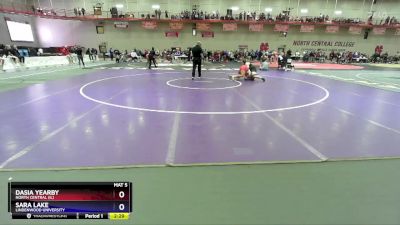 207 lbs Quarterfinal - Sara Lake, Lindenwood University vs Dasia Yearby, North Central (IL)