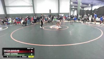 92 lbs Quarterfinal - Torben Sommer, Anacortes Hawkeyes Wrestling Club vs Payton Graveline, Mat Demon Wrestling Club