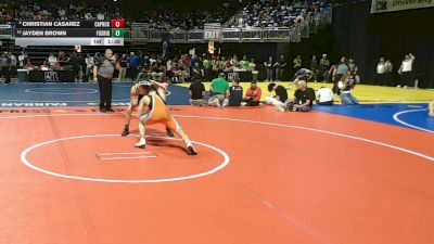 5A 132 lbs Champ. Round 1 - Jayden Brown, Keller Fossil Ridge vs Christian Casarez, Amarillo Caprock