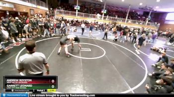 215 lbs Quarterfinal - Garrett Leonard, Lake City High School vs Andrew Royston, West Valley (Spokane)