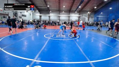 132 lbs Semifinal - AJ Gomez, Grit Mat Club - HS vs Teag Saito, Triumph Blue - HS
