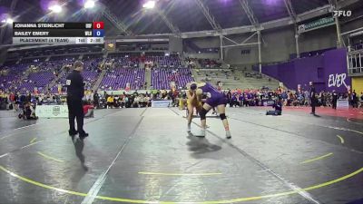138 lbs Placement (4 Team) - Johanna Steinlicht, Sioux Falls vs Bailey Emery, West Liberty