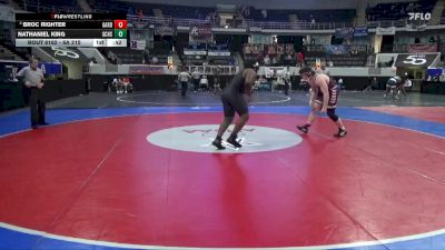 6A 215 lbs Cons. Round 2 - Broc Righter, Gardendale Hs vs Nathaniel King, Gadsden City