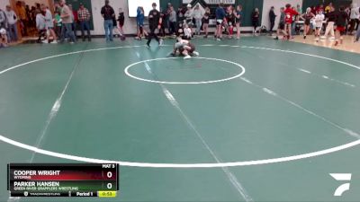 75 lbs Cons. Round 3 - Cooper Wright, Wyoming vs Parker Hansen, Green River Grapplers Wrestling