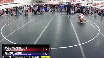 119 lbs Round 1 - Evan MacCallum, MWC Wrestling Academy vs Elijah Nasur, Lincoln Squires Wrestling Club