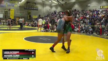 128 lbs Cons. Round 2 - Nathanel Flores, KCUSD Reedley Wrestling vs Jason Gutierrez, Farmersville Falcons