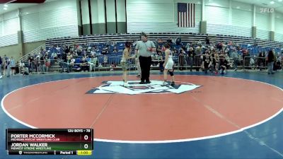 78 lbs Champ. Round 2 - Porter McCormick, Michigan Matcat Wrestling Club vs Jordan Walker, Midwest Xtreme Wrestling