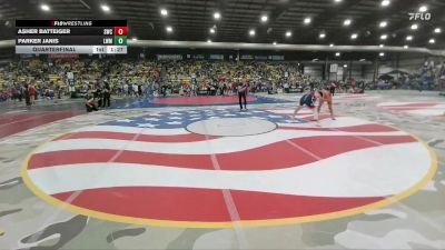 180 lbs Quarterfinal - Asher Batteiger, Stanley Wrestling Club vs Parker Janis, Little Wound Mustangs