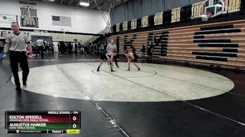 134 lbs Champ. Round 1 - Kolton Speidell, Mountain Home Middle School vs Augustus Marker, Kuna Middle School