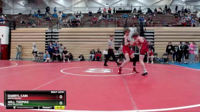 132 lbs Cons. Round 2 - Will Thomas, New Palestine vs Darryl Cain, Brownsburg