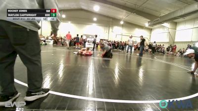66 lbs Quarterfinal - Rocket Jones, Raw Wrestling Club vs Waylon Cartwright, Keystone Kids Wrestling Club